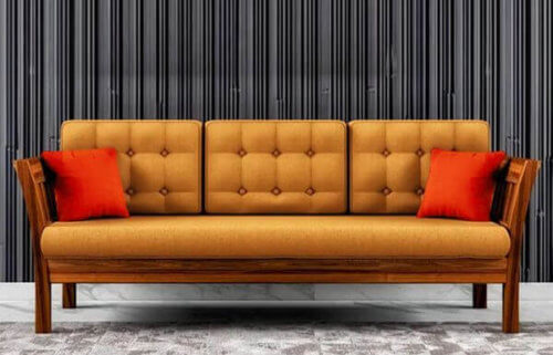 Elite 3 Seater Teakwood Sofa design