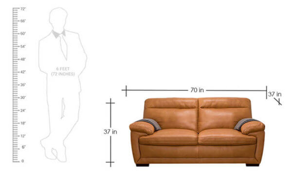 Medellin Two Seater leather Sofa 1