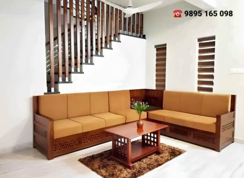 S064 - Elite Wooden Sofa 7 Seater