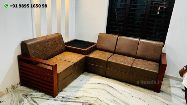 S084 - Elite Sofa, Wooden with Artificial Leather