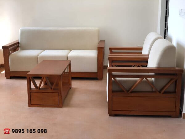 Wooden Sofa 3+1+1 with Molfino Fabric